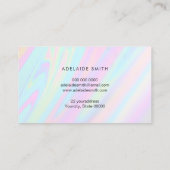 Pastellfarben IMITATE holografischer Effekt Visitenkarte (Rückseite)
