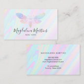 Pastellfarben IMITATE Holografisches Effekt-Logo Visitenkarte (Vorne/Hinten)