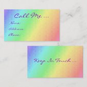 Pastellfarben Kontakt Telefonnummerkarte (Vorne/Hinten)