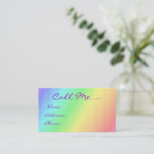 Pastellfarben Kontakt Telefonnummerkarte (Stehend Vorderseite)