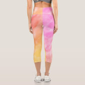 Pastellfarben Künstlerisches High Waisted Capris (Rückseite)