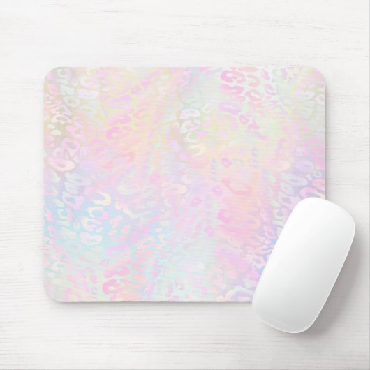 Pastellfarben Leopard-Druckknöpfe Mousepad (Mit Mouse)