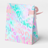 Pastellfarben Leopardenhaut Geschenkschachtel (Rückseite)