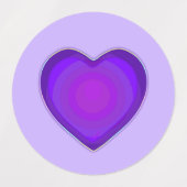 Pastellfarben & lila Herzen schlagen Etiketten (Design 1)