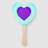 Pastellfarben & lila Herzen schlagen Fächer (Vorderseite)