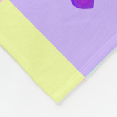 Pastellfarben & lila Herzen schlagen Fleecedecke (Ecke)