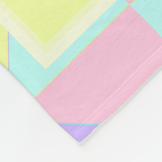 Pastellfarben & lila Herzen schlagen Fleecedecke (Ecke)