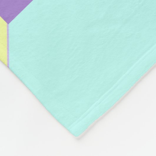 Pastellfarben & lila Herzen schlagen Fleecedecke (Ecke)