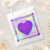 Pastellfarben & lila Herzen schlagen Geschenktütchen (Ausgeschnitten)