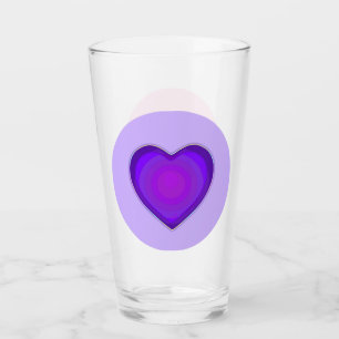 Pastellfarben & lila Herzen schlagen Glas