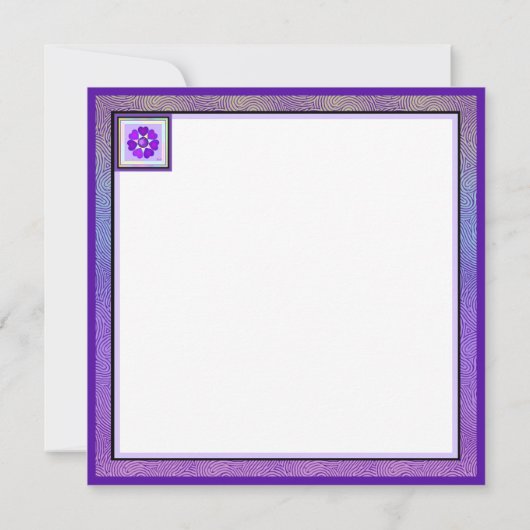 Pastellfarben & lila Herzen schlagen leere Karte (Rückseite)