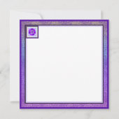 Pastellfarben & lila Herzen schlagen leere Karte (Rückseite)