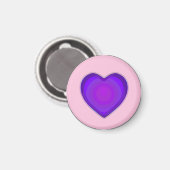 Pastellfarben & lila Herzen schlagen Magnet (Vorderseite/Rückseite)