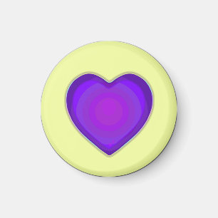 Pastellfarben & lila Herzen schlagen Magnet