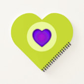 Pastellfarben & lila Herzen schlagen Notizblock (Rückseite)