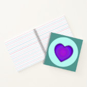 Pastellfarben & lila Herzen schlagen Notizblock (Innenseite)
