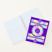 Pastellfarben & lila Herzen schlagen Notizblock (Innenseite)