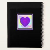 Pastellfarben & lila Herzen schlagen Planer (Rückseite)