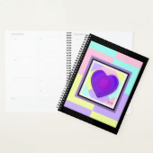 Pastellfarben & lila Herzen schlagen Planer (Anzeige)