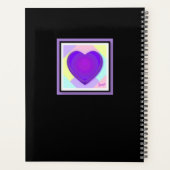 Pastellfarben & lila Herzen schlagen Planer (Rückseite)