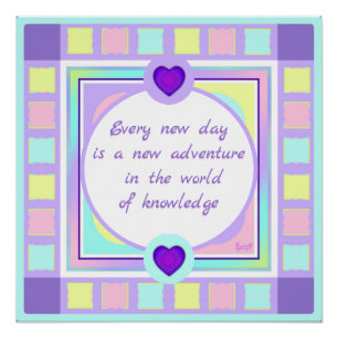 Pastellfarben & lila Herzen schlagen Poster