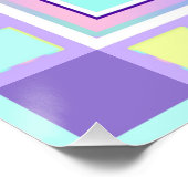 Pastellfarben & lila Herzen schlagen Poster (Ecke)