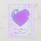 Pastellfarben & lila Herzen schlagen Postkarte (Vorderseite)