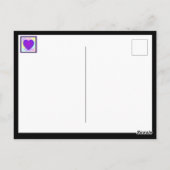 Pastellfarben & lila Herzen schlagen Postkarte (Rückseite)