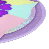 Pastellfarben & lila Herzen schlagen Schneidebrett (Ecke)