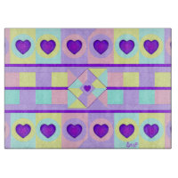 Pastellfarben & lila Herzen schlagen