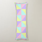 Pastellfarben & lila Herzen schlagen Seitenschläferkissen (Rückseite (Vertikal))