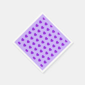 Pastellfarben & lila Herzen schlagen Serviette (Ecke)