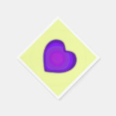 Pastellfarben & lila Herzen schlagen Serviette (Ecke)