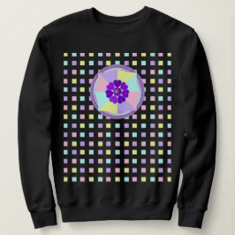 Pastellfarben & lila Herzen schlagen Sweatshirt