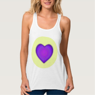 Pastellfarben & lila Herzen schlagen Tank Top