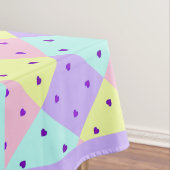 Pastellfarben & lila Herzen schlagen Tischdecke (Beispiel)
