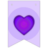 Pastellfarben & lila Herzen schlagen Wimpelkette (Zweite Fahne)