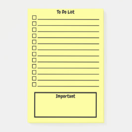 Pastellfarben| Liste| Hellgelb Post-it Klebezettel