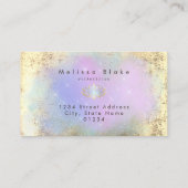 Pastellfarben Lotus-Design Visitenkarte (Rückseite)