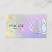 Pastellfarben Lotus-Design Visitenkarte (Vorderseite)
