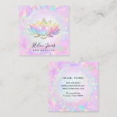 Pastellfarben Lotus Square Visitenkarte (Vorne/Hinten)