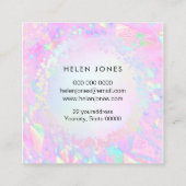 Pastellfarben Lotus Square Visitenkarte (Rückseite)