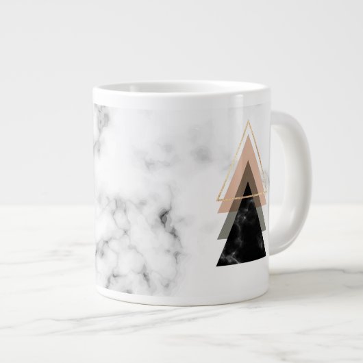 Pastellfarben-Marmor-Design Jumbo-Tasse (Vorderseite Rechts)