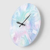 Pastellfarben - Marmorboden Große Wanduhr (Winkel)