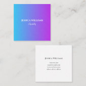 Pastellfarben mit Chic Quadratische Visitenkarte (Vorne/Hinten)