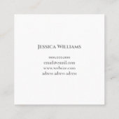 Pastellfarben mit Chic Quadratische Visitenkarte (Rückseite)