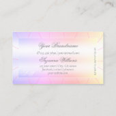 Pastellfarben mit Diamanten und Monogramm-Glamour Visitenkarte (Rückseite)