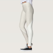 Pastellfarben Moderne Elegant Beige Braun Weiß Leggings (Links)