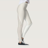 Pastellfarben Moderne Elegant Beige Braun Weiß Leggings (Rechts)