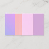 Pastellfarben Moderne Streifen pink & lila Sondera Visitenkarte (Rückseite)
